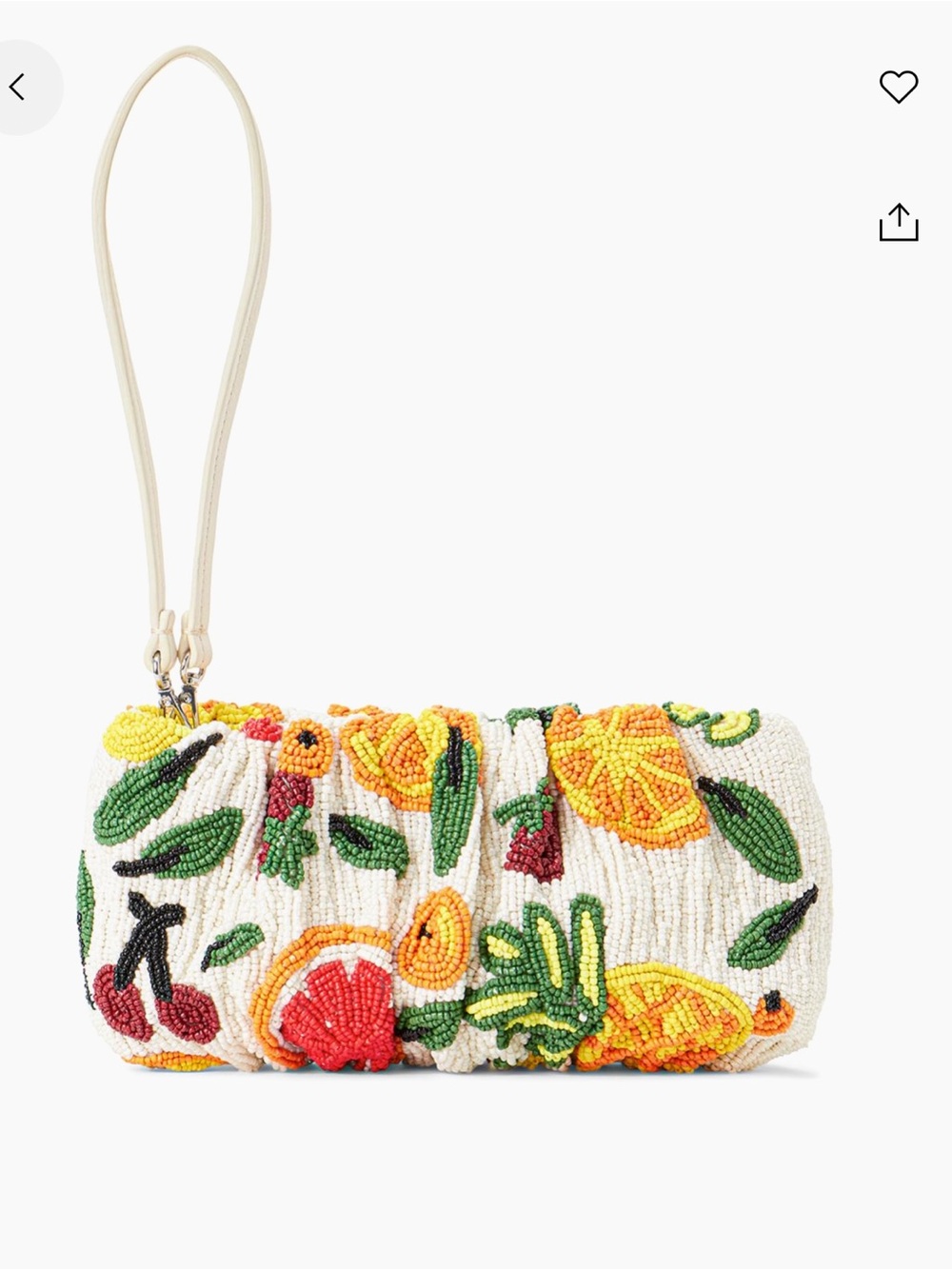 STAUD White Beaded Fruit Embroidered Shoulder Bag - Picture 3 of 3